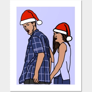 Distracted Boyfriend Memes Christmas Couple Posters and Art